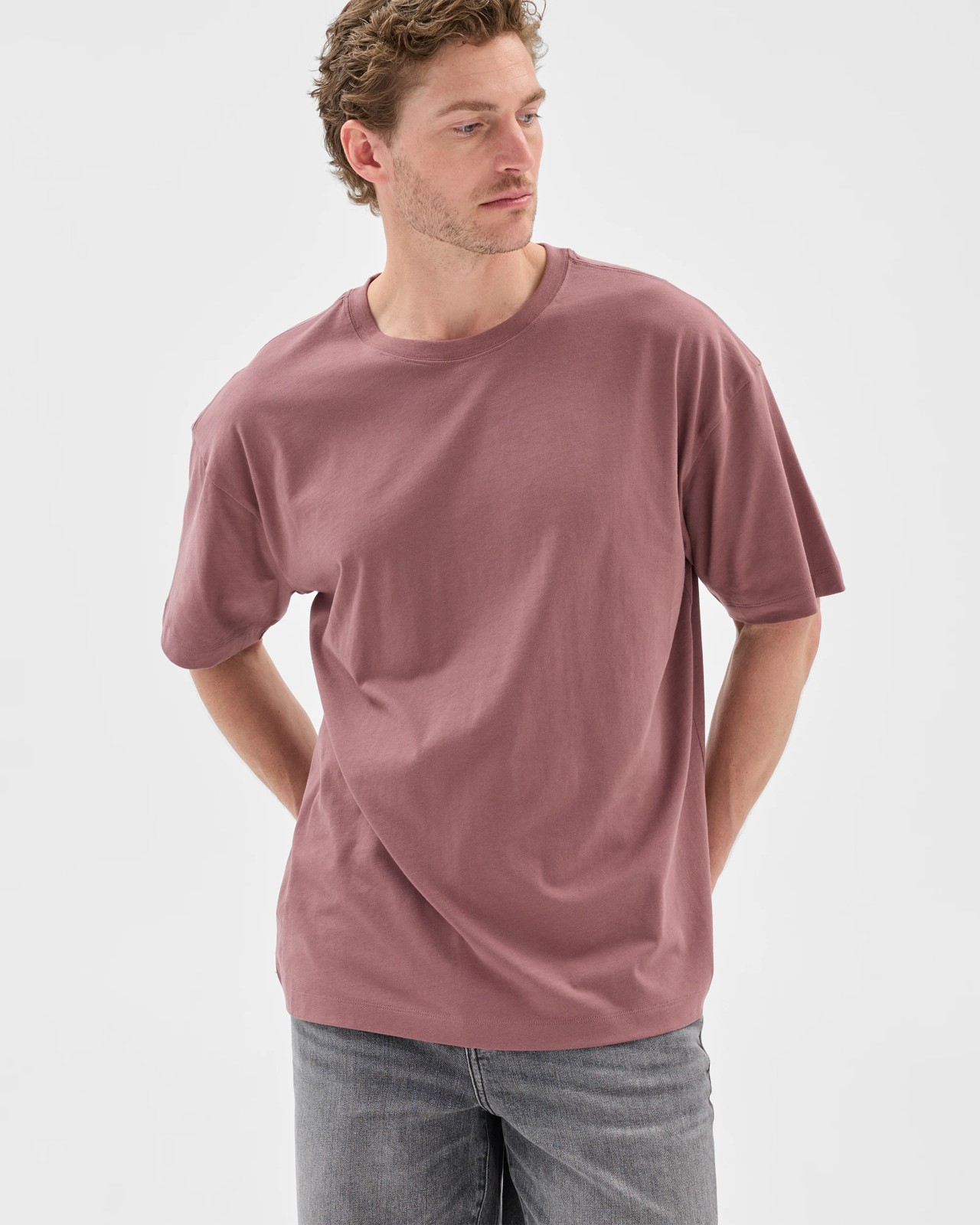 Australian Cotton Relaxed T-Shirt - Rose Taupe 2 of 5