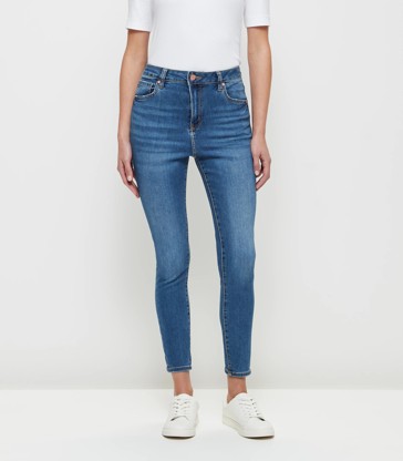 Sophie Skinny High Rise Crop Length Denim Jeans