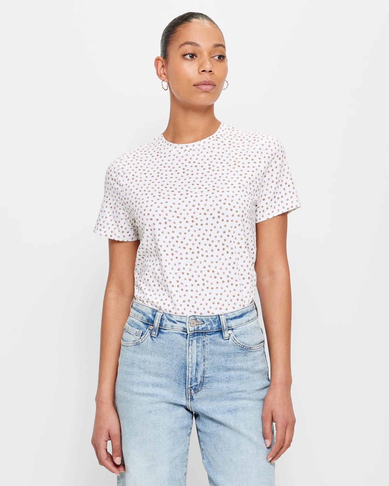 Printed Fitted Crew T-Shirt | Target Australia