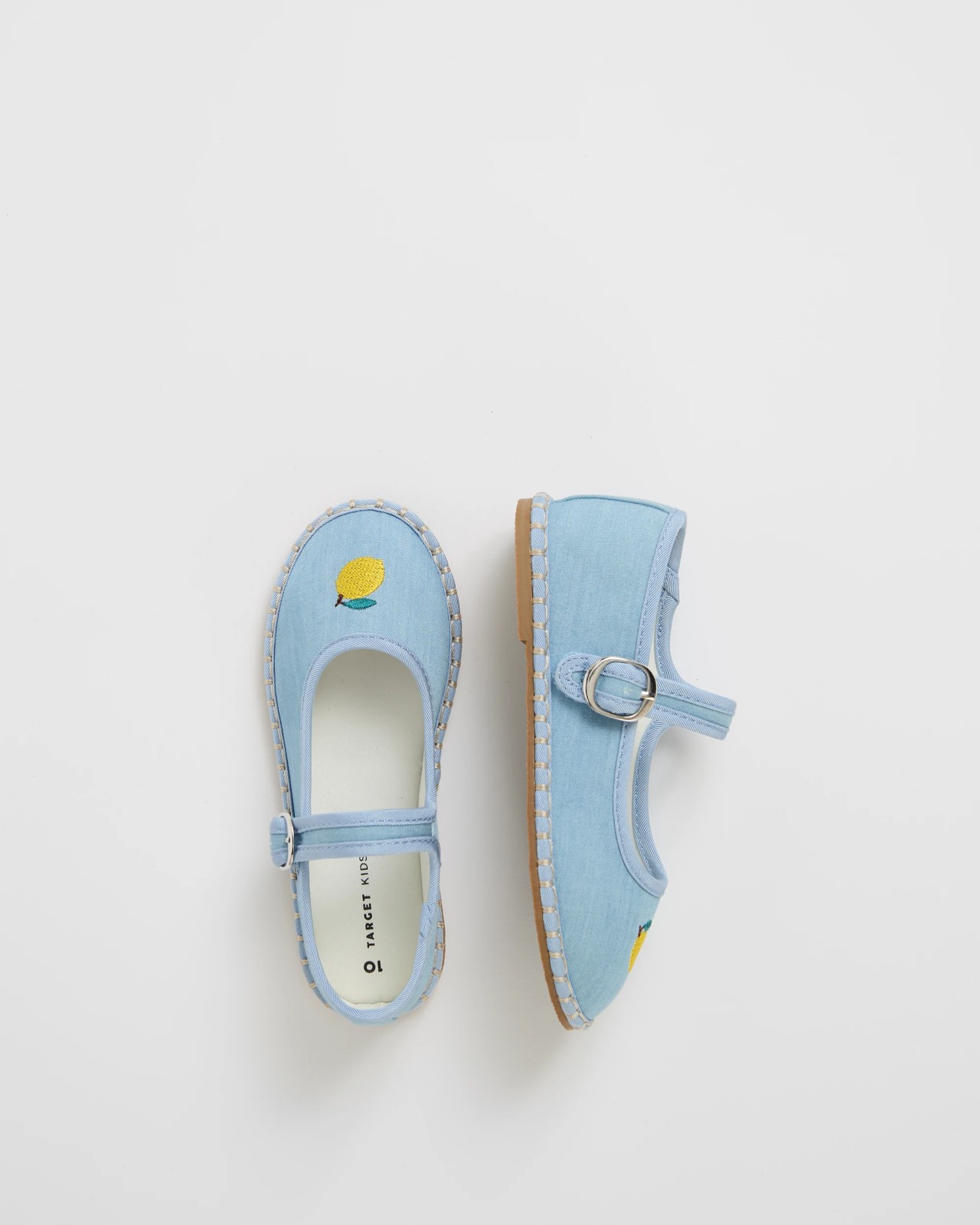 Embroidered Fruit Espadrille Pumps - Blue Lemon 3 of 3