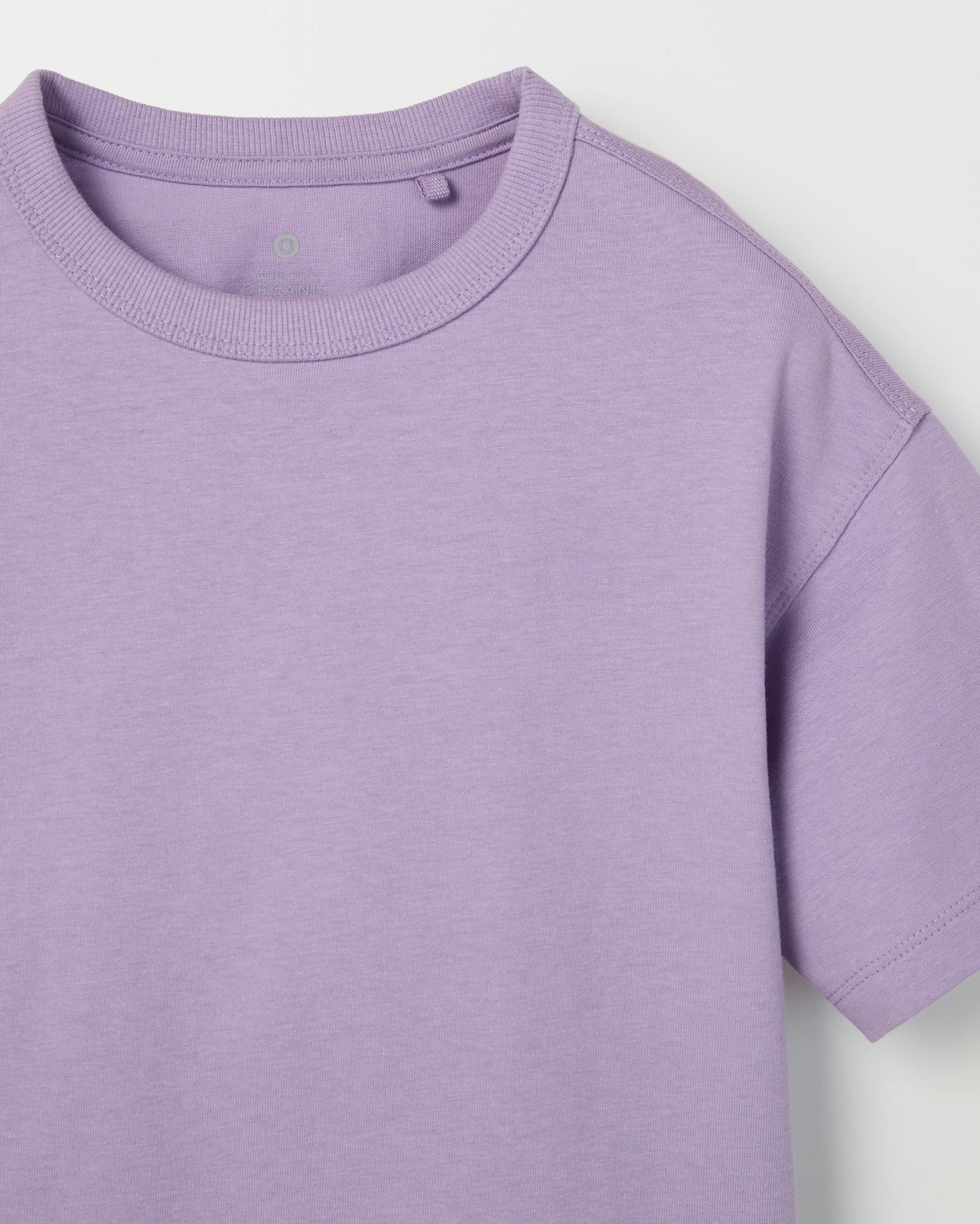 Organic Cotton Heavy Weight Oversized Plain T-Shirt - Purple 2 of 2