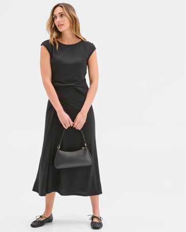 Preview Drape Knit Midi Length Skirt