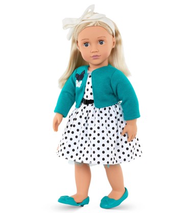 Our Generation Ruby 18-inch Fashion Doll with Polka Dot Dress