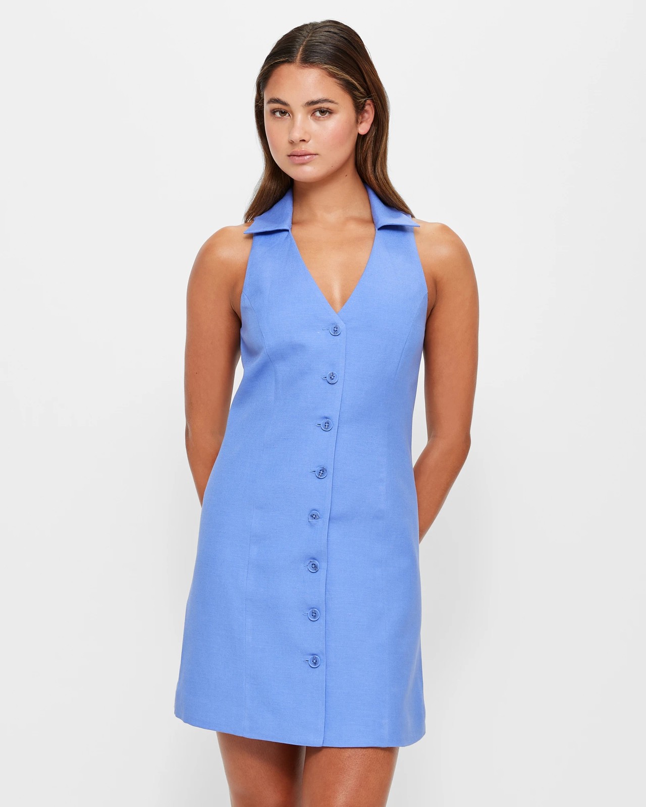 European Linen Blend Polo Mini Dress Lily Loves Target Australia