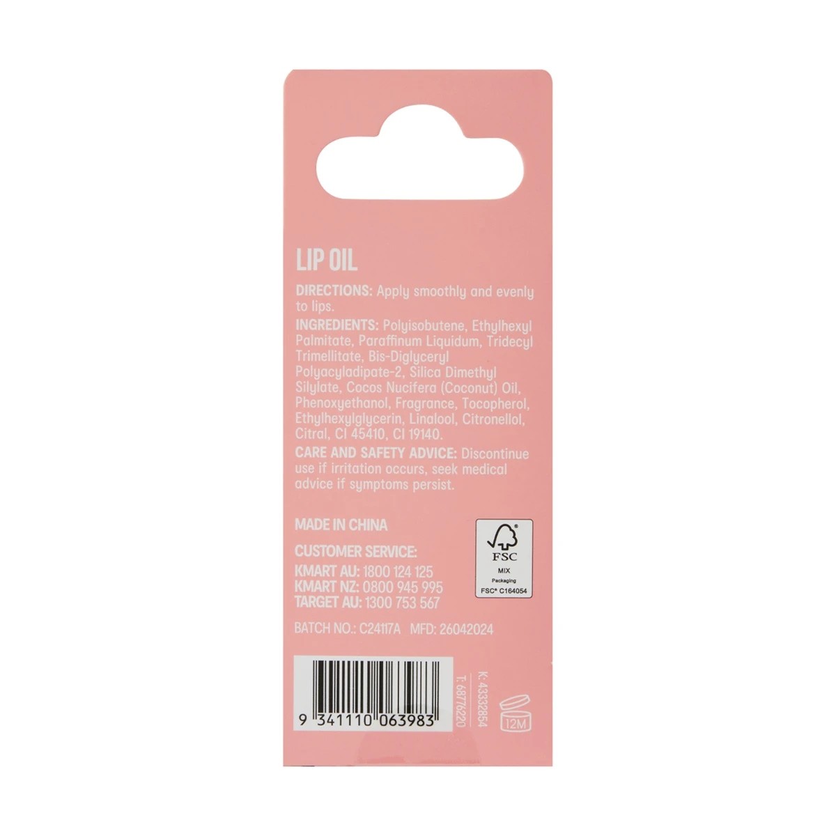 Lip Oil, Coconut Oil & Strawberry - OXX Skincare | Target Australia