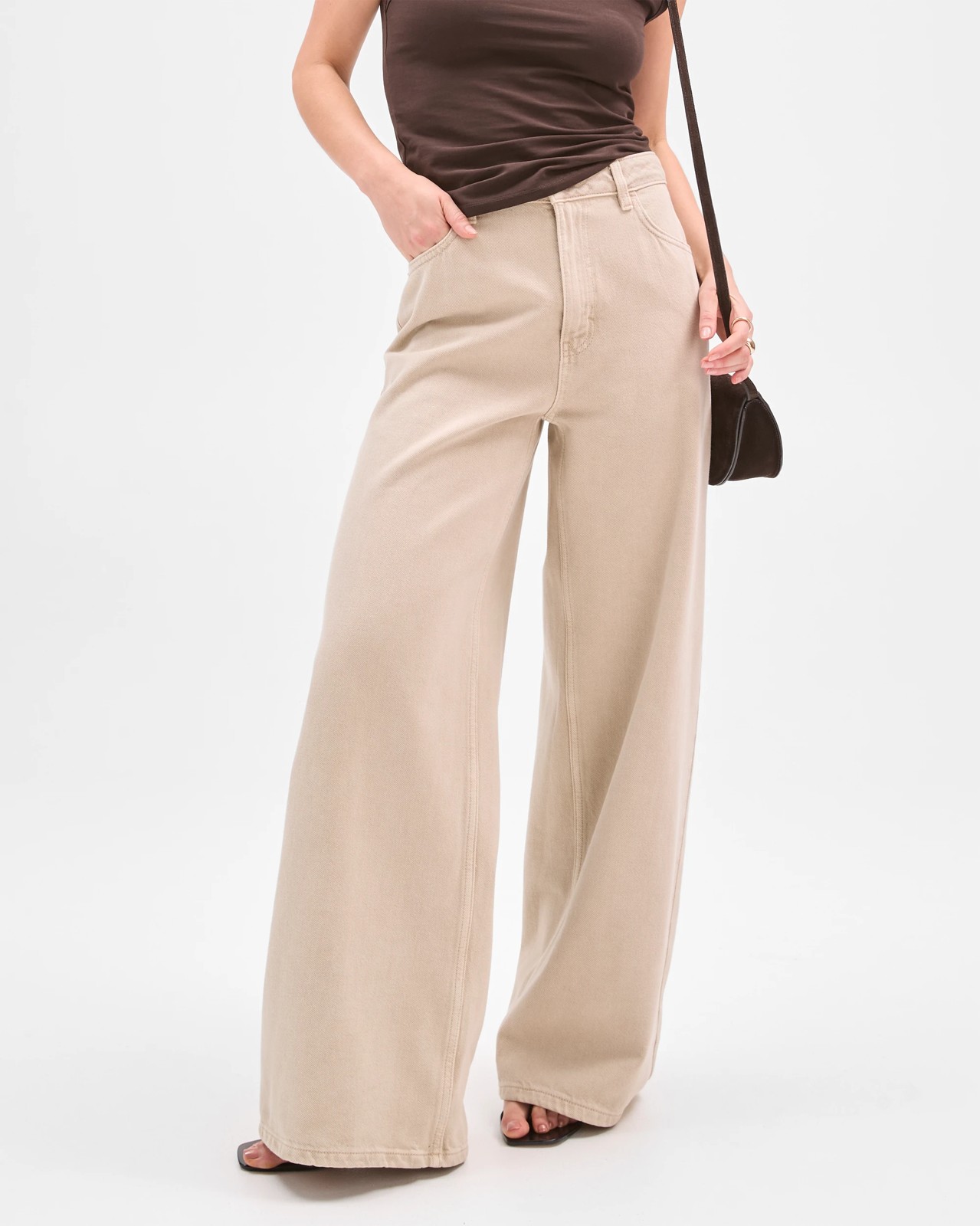 Lily Loves Australian Cotton Blend Wide Leg Denim Jeans 2 of 6