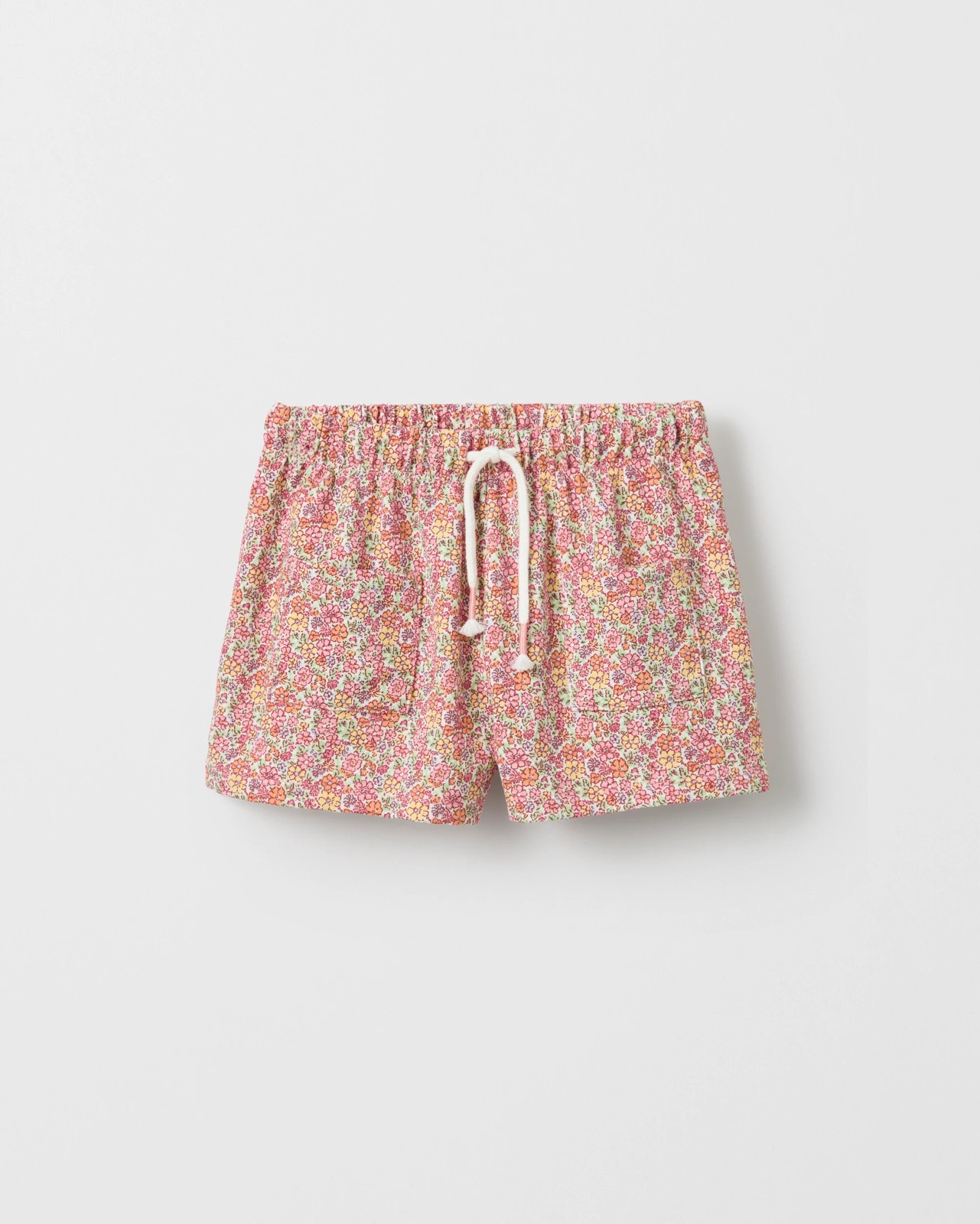 Australian Cotton Blend Fashion Knit Shorts - Multi Ditsy 5 of 6