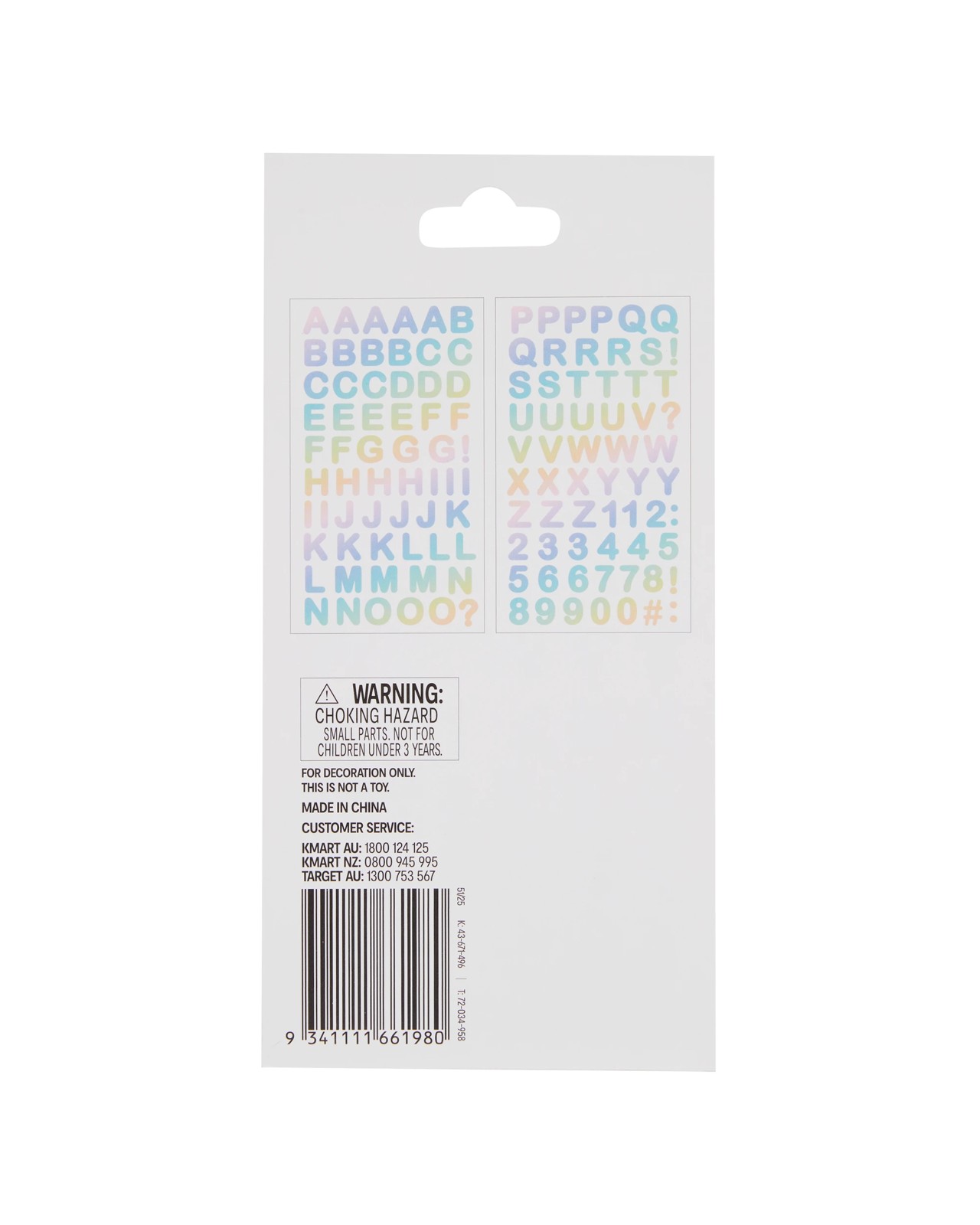 Anko 2 Pack Alphabet Stickers - Iridescent 3 of 3