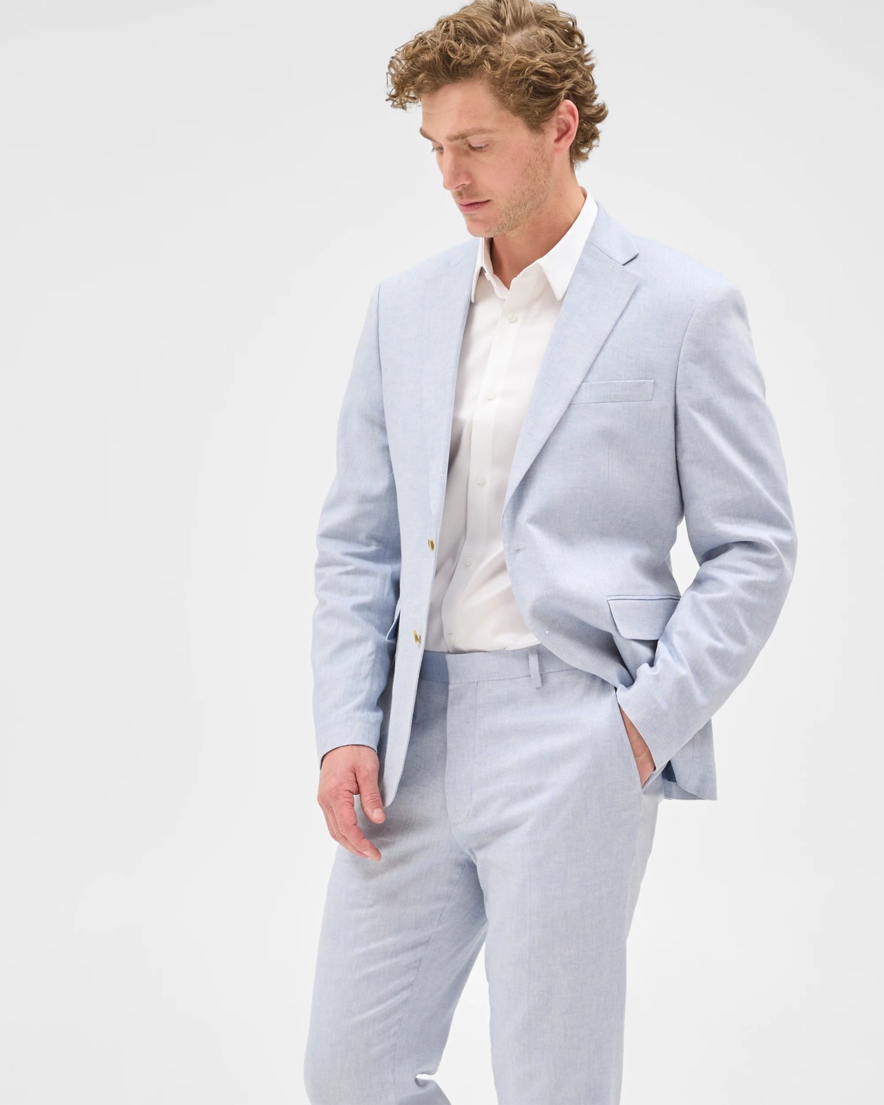 Preview Linen Blend Tailored Suit Trousers 4 of 6