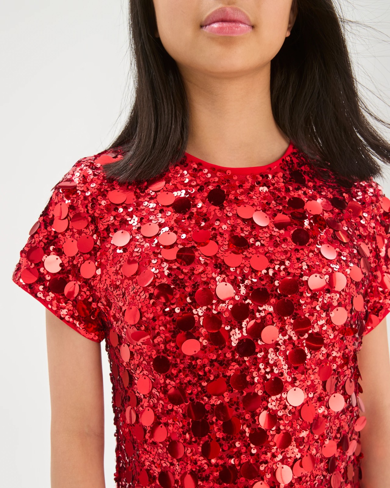 Short Sleeve Sequin Dress 3 of 5