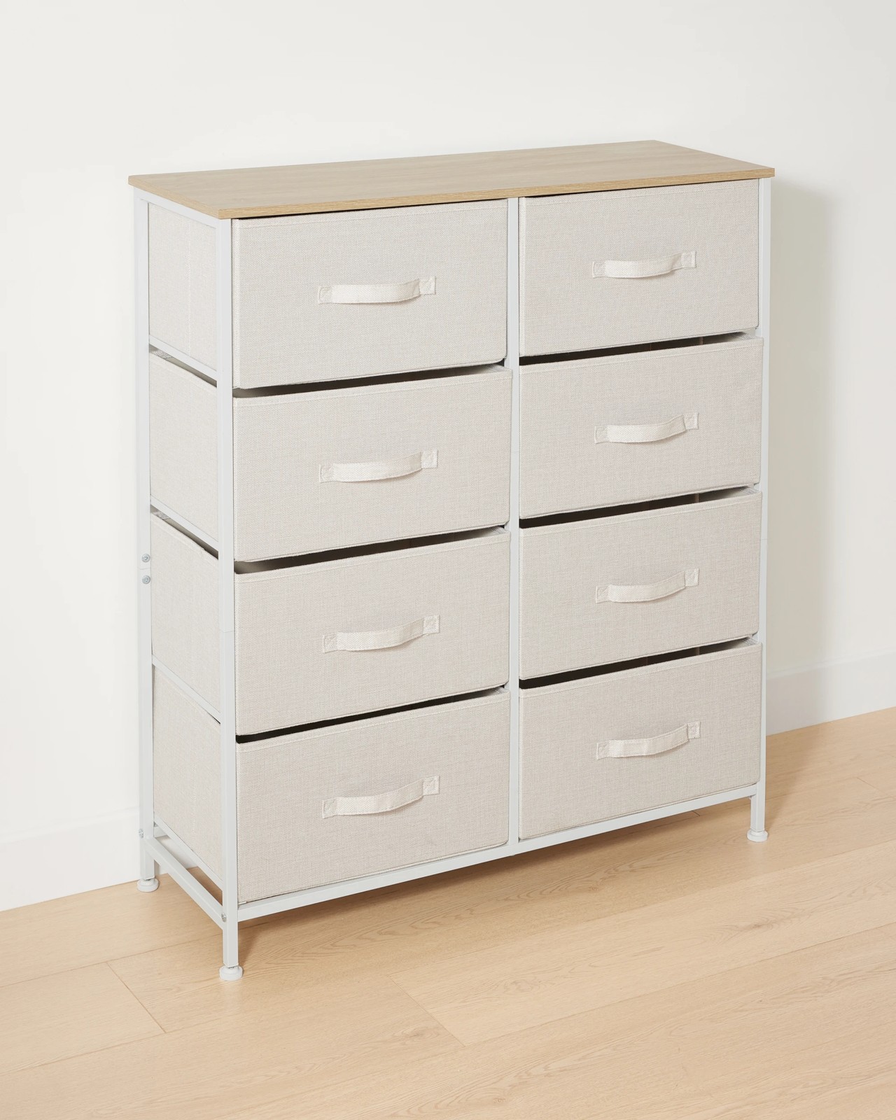 Anko Linen Look 8 Drawer Chest - Beige 2 of 5