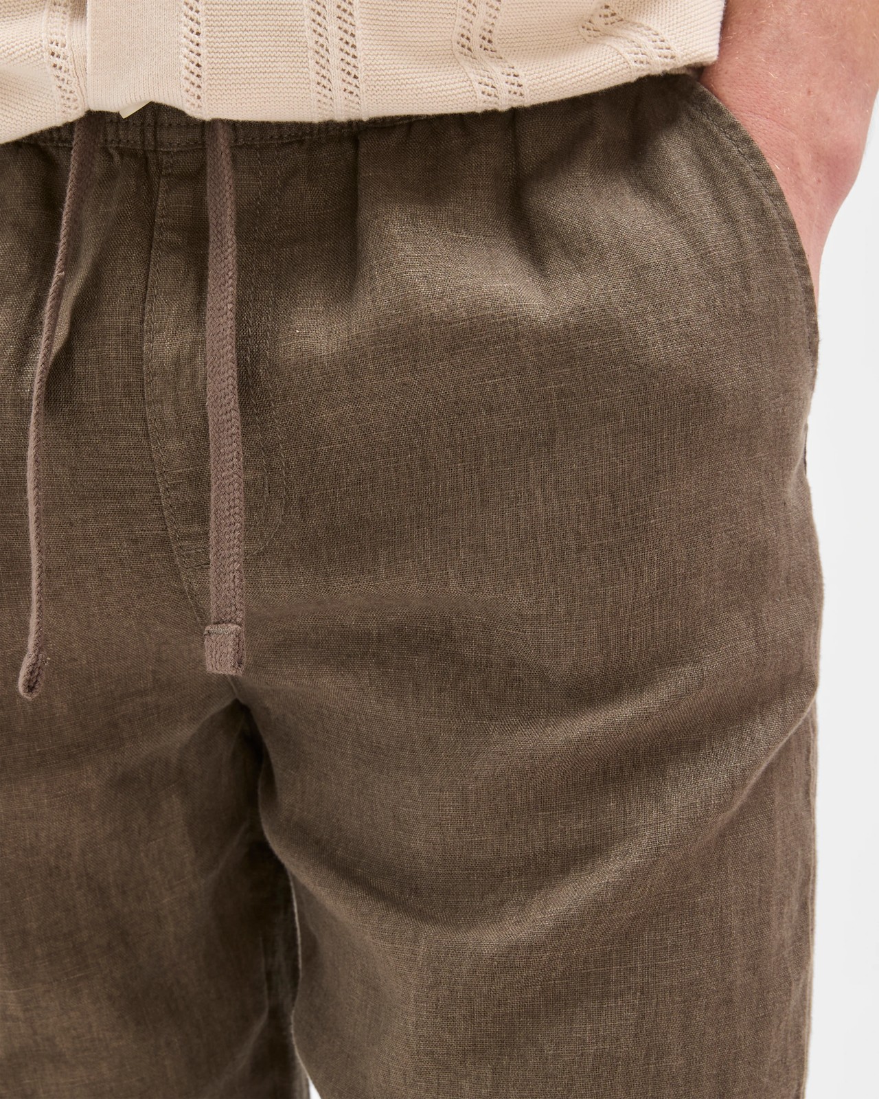 European Linen Full Length Pants - Dark Falcon 6 of 6