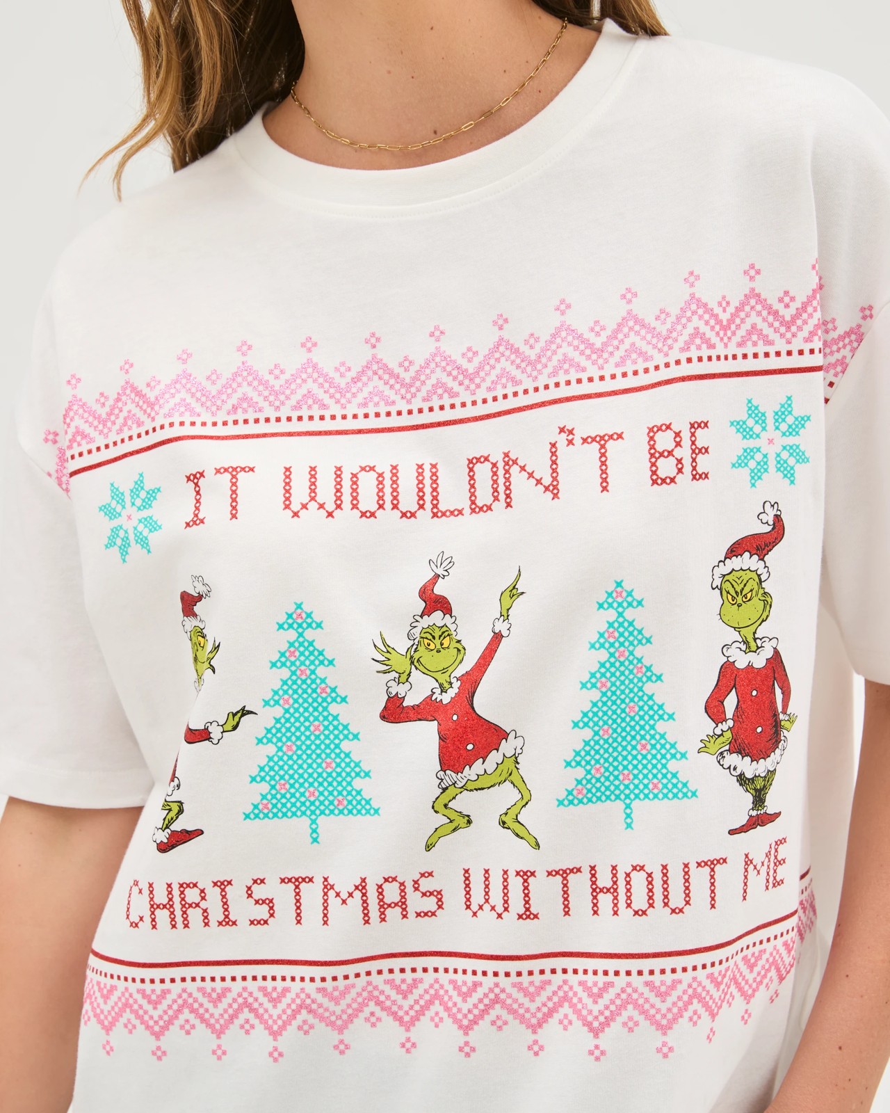 Licensed The Grinch Australian Cotton Oversized Christmas T-Shirt 3 of 5