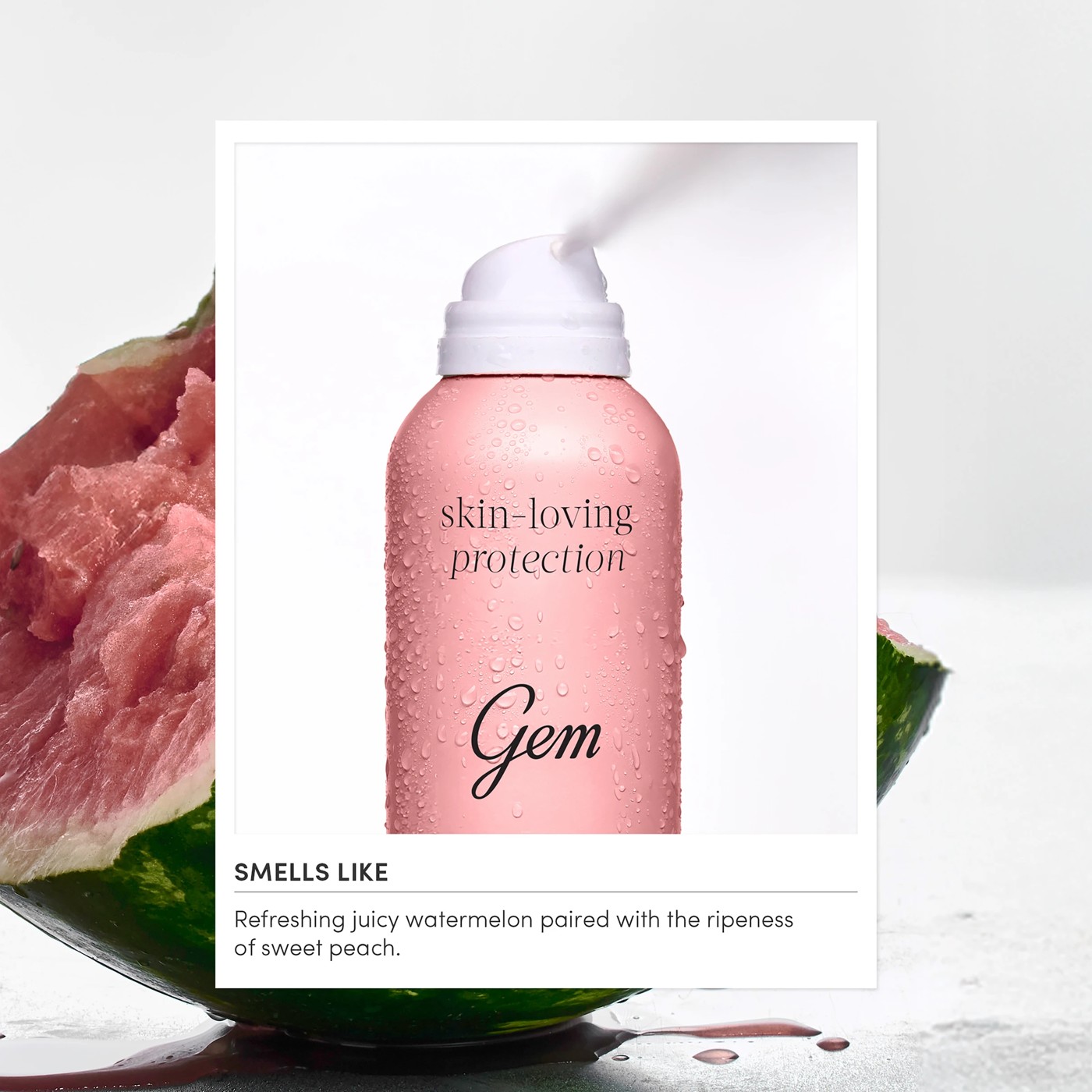 Gem Watermelon Fresh Skin-Loving Deodorant 207ml - Hyaluronic Acid, Vitamin E and Shea Butter 3 of 6