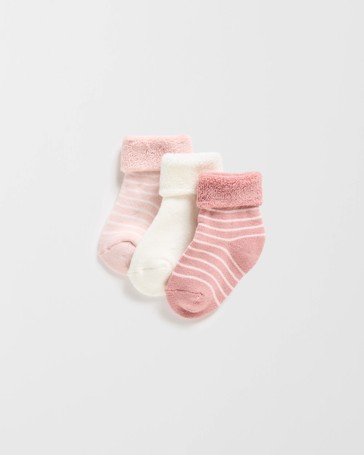 Baby Terry Turn Top Socks 3 Pack
