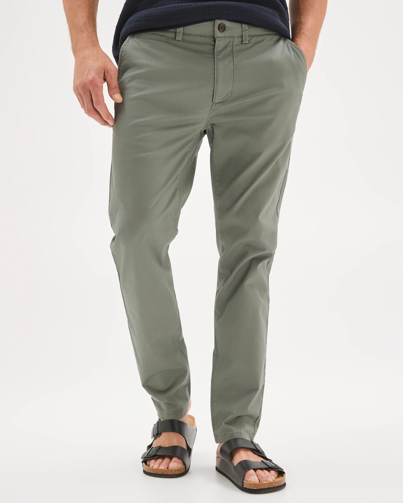 Australian Cotton Slim Chino Pants  - Grey 3 of 5