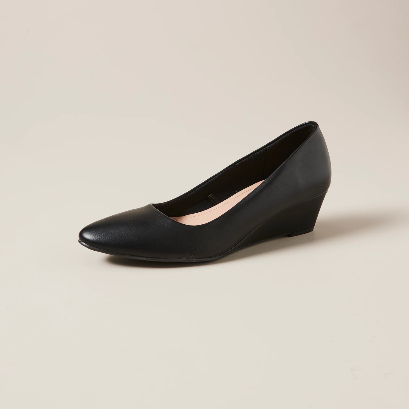 Black wedge comfort hot sale shoes