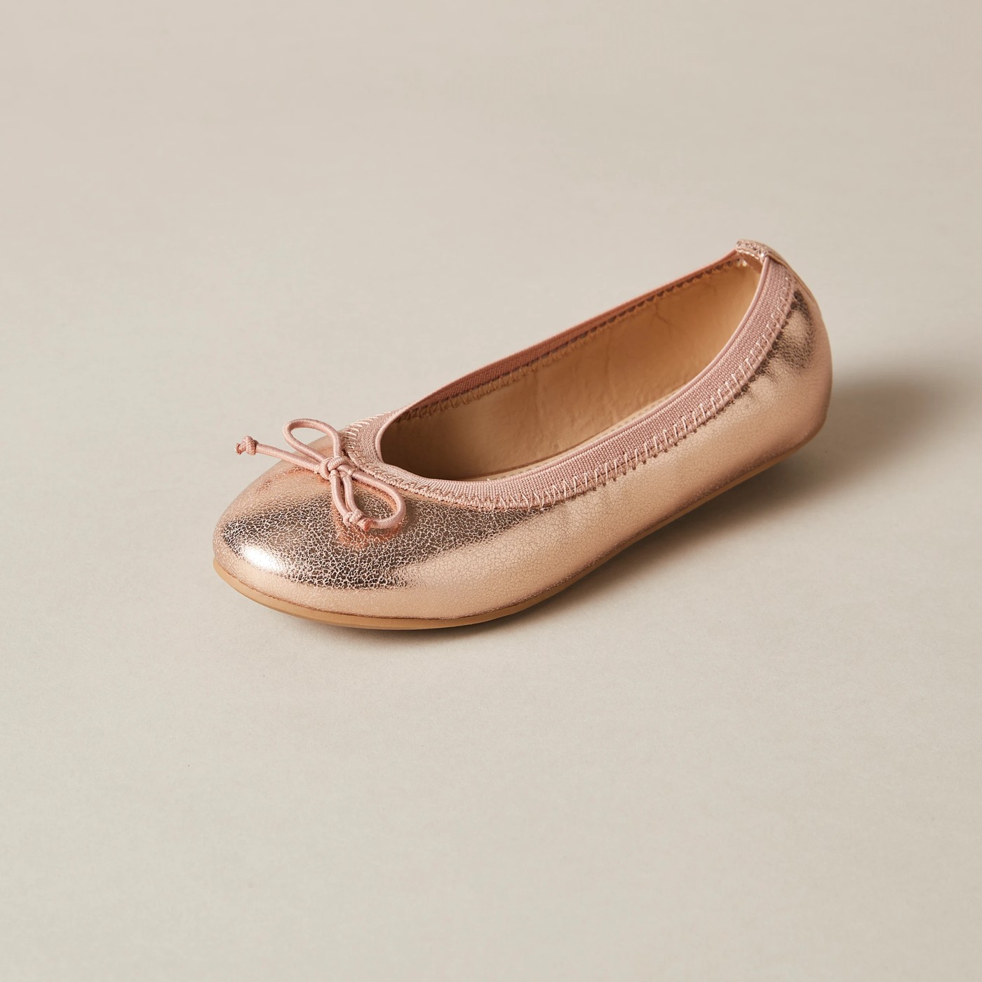 Kids Junior Metallic Ballet Flats 4 of 4