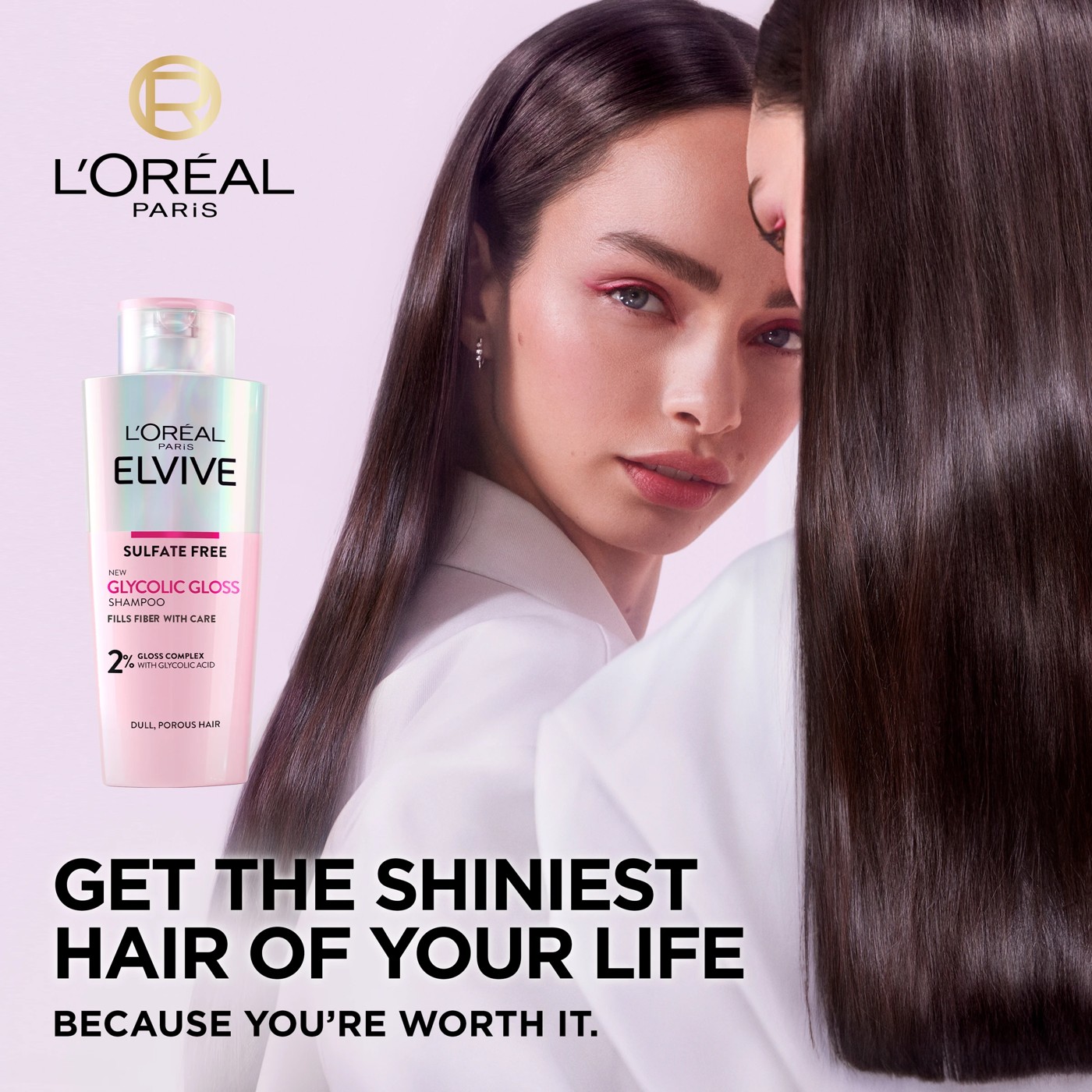 L'Oreal Paris Elvive Glycolic Gloss Shampoo 200ml - 2% Gloss Complex with Glycolic Acid 2 of 5