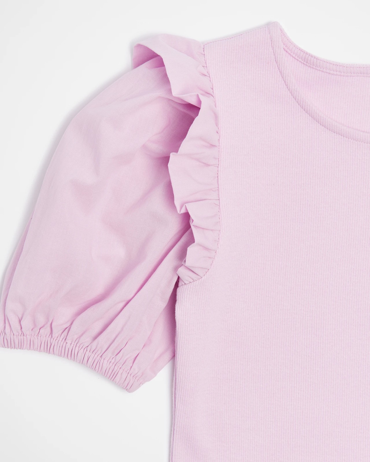 Puff Sleeve Rib T-shirt 2 of 3