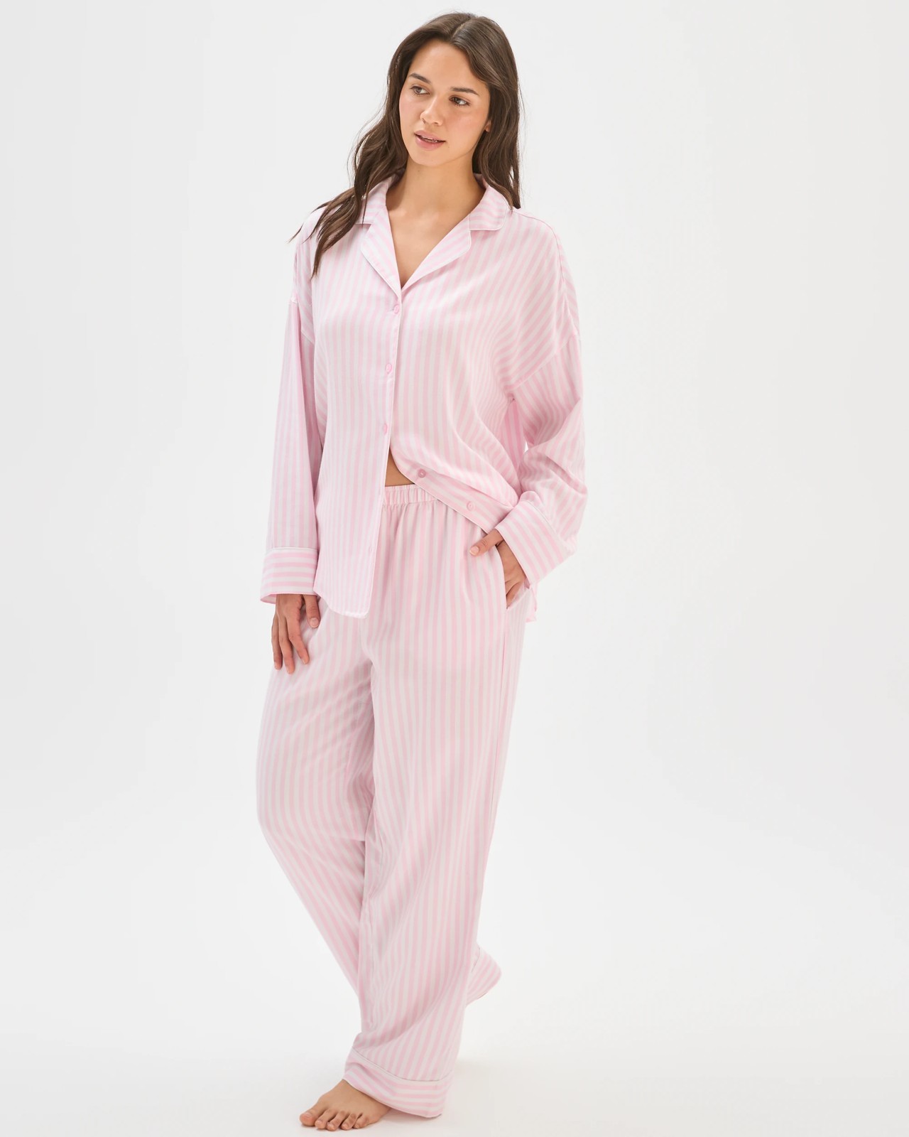 Full Length Pyjama Pants - Pink Stripe 3 of 6