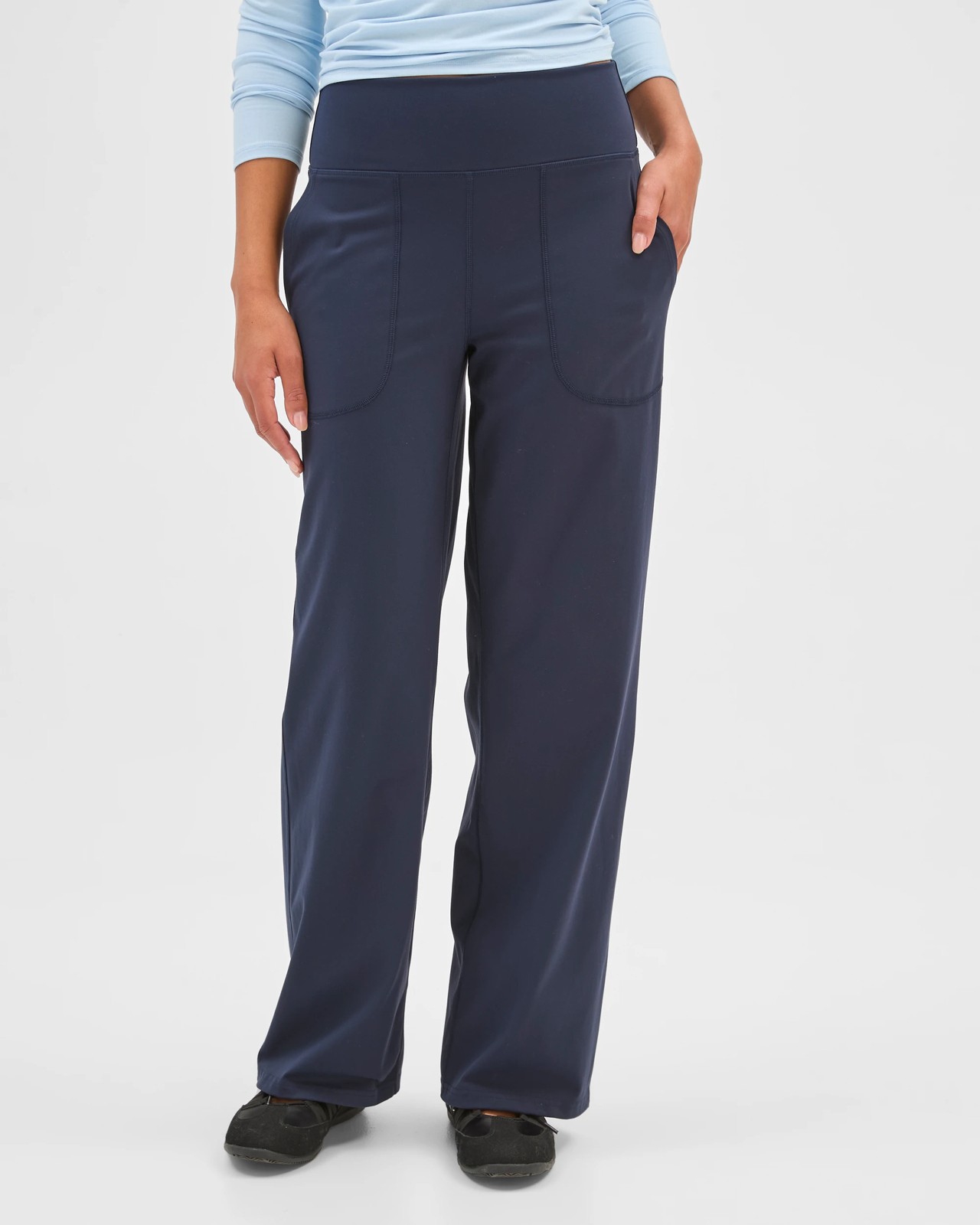 Active Studio Soft Wide Leg Pants - Navy 2 of 5