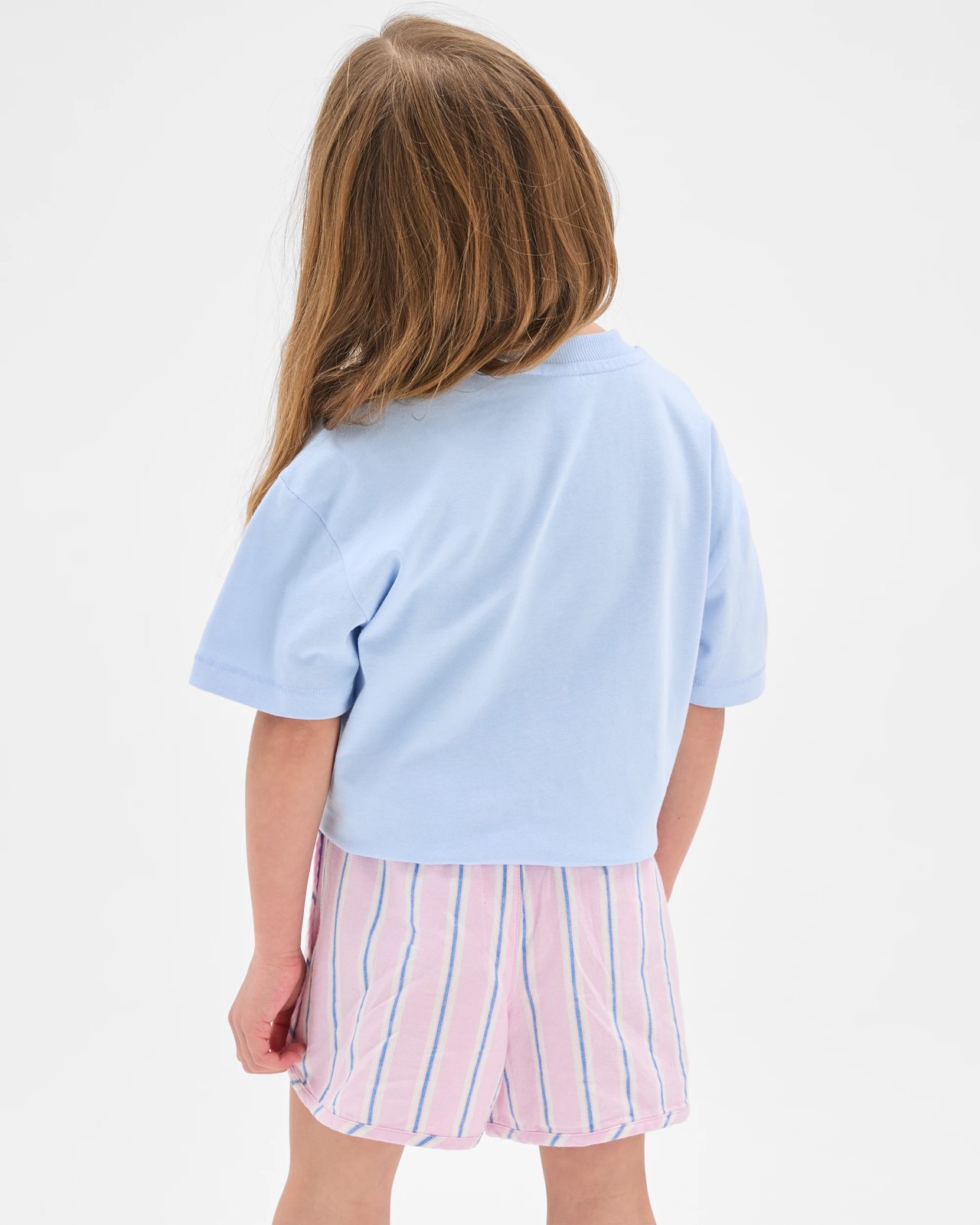 Dolphin Hem Woven Shorts - Lilac/Blue Stripe 3 of 5