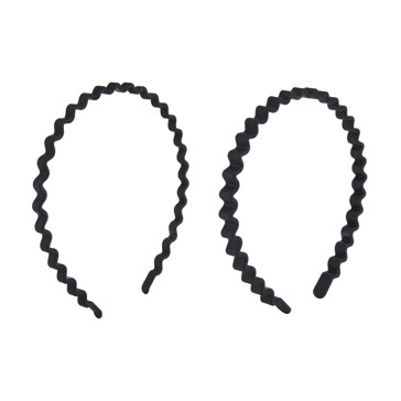 2 Piece Zigzag Headband, Black - OXX Haircare