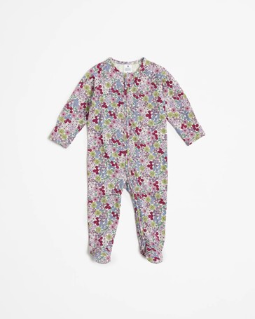 Baby Organic Cotton Print Zip Coverall