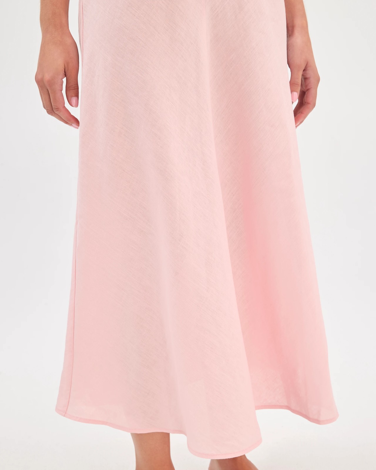 Petites European Linen Seam Detail Skirt 4 of 5
