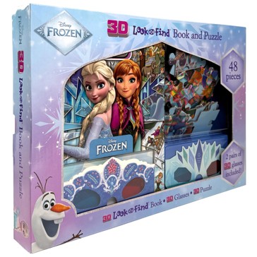 Disney Frozen: 3D Look and Find Book and Puzzle Set