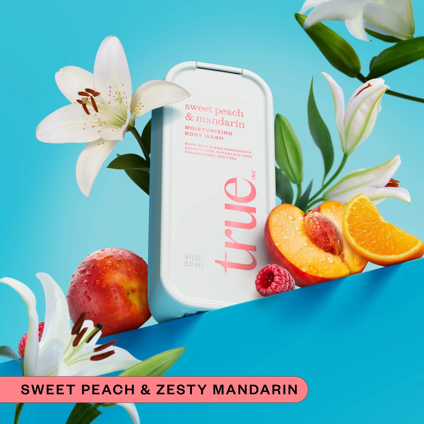 True Inc Moisturising Body Wash 532ml - Sweet Peach & Mandarin 5 of 5