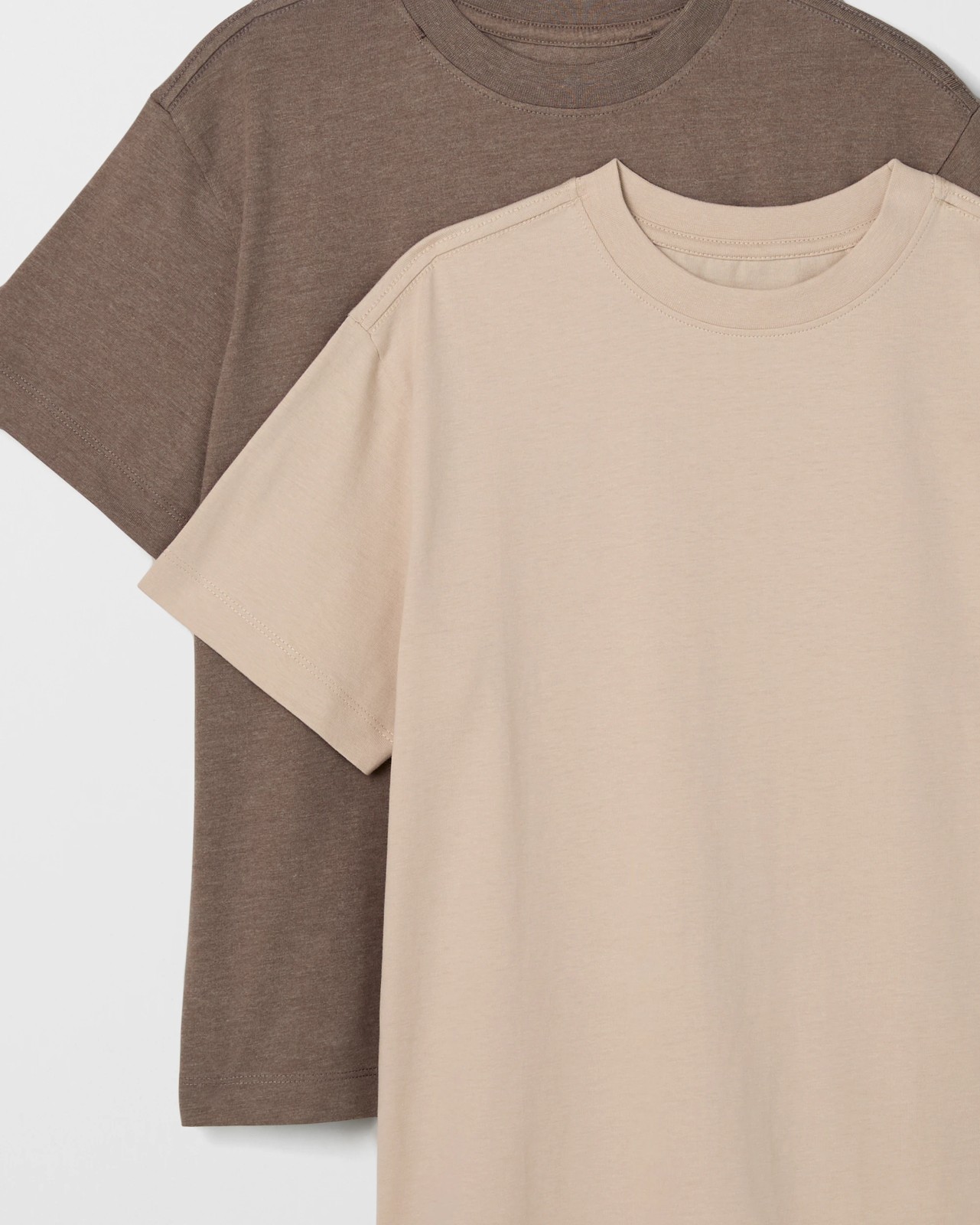 Australian Cotton 2 Pack T-Shirts - Cement Brown Marle 4 of 4