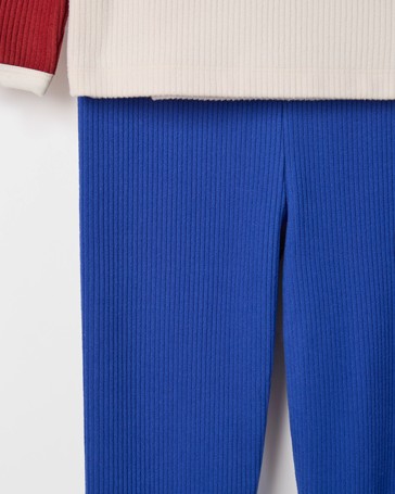 Younger Boys Ribbed Knit Pyjama Set