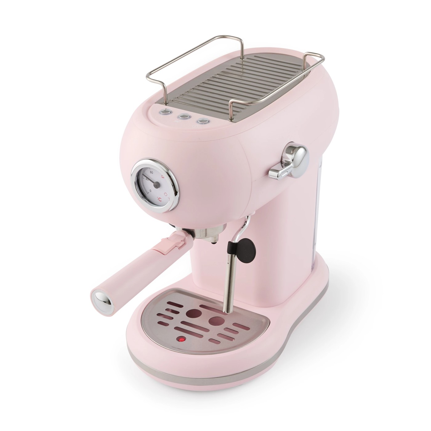 Anko Retro Espresso Coffee Machine - Pink 3 of 6