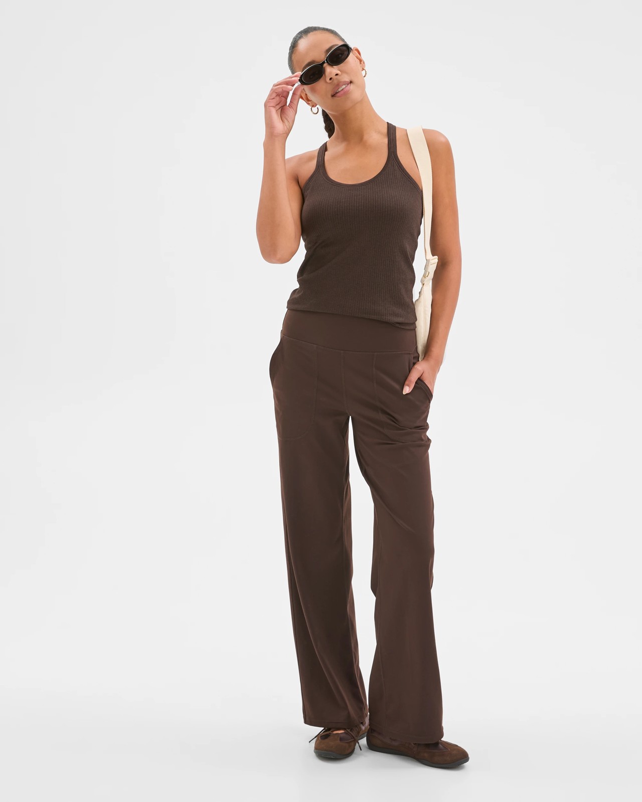 Active Studio Soft Wide Leg Pants - Cocoa 2 of 5