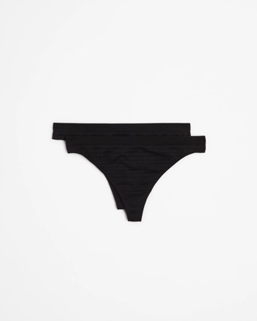 2 Pack Seamfree Matte and Shine G-String Briefs