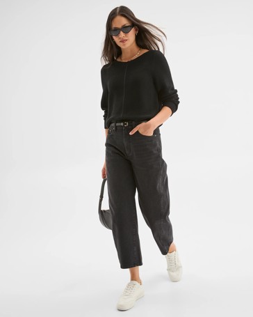 Australian Cotton Blend Ottoman Twist Sweater