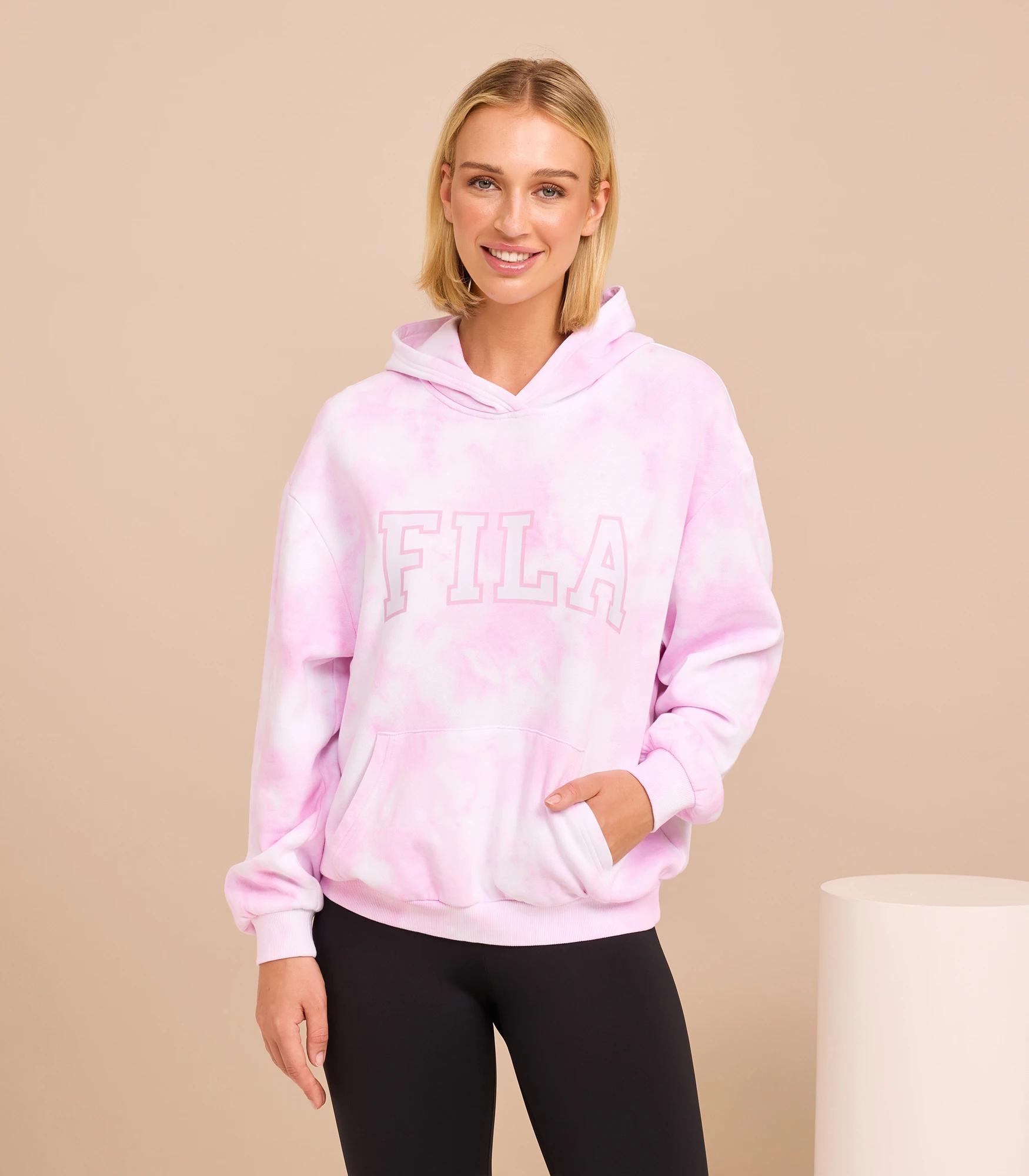 Fila tie waist logo hoodie best sale