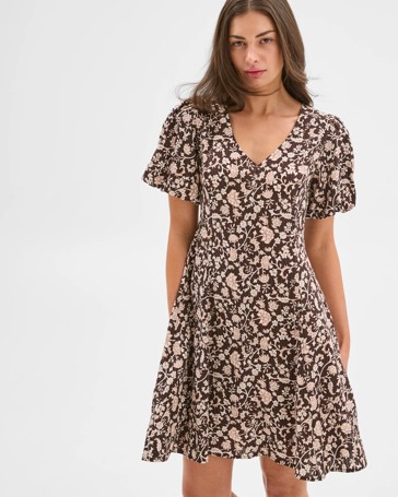 Petites Australian Cotton Blend Mini Dress