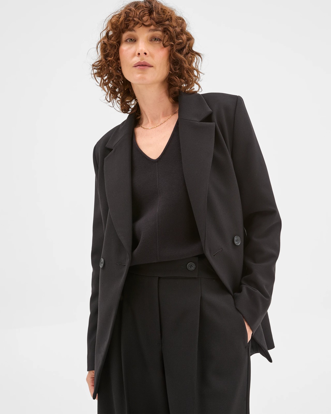 Preview Double Breasted Polished Blazer 3 of 5