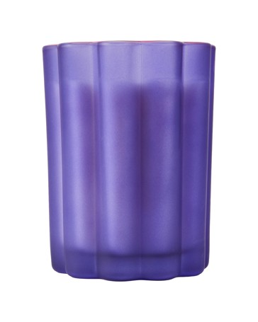 Anko Scallop Glass Candle- Purple
