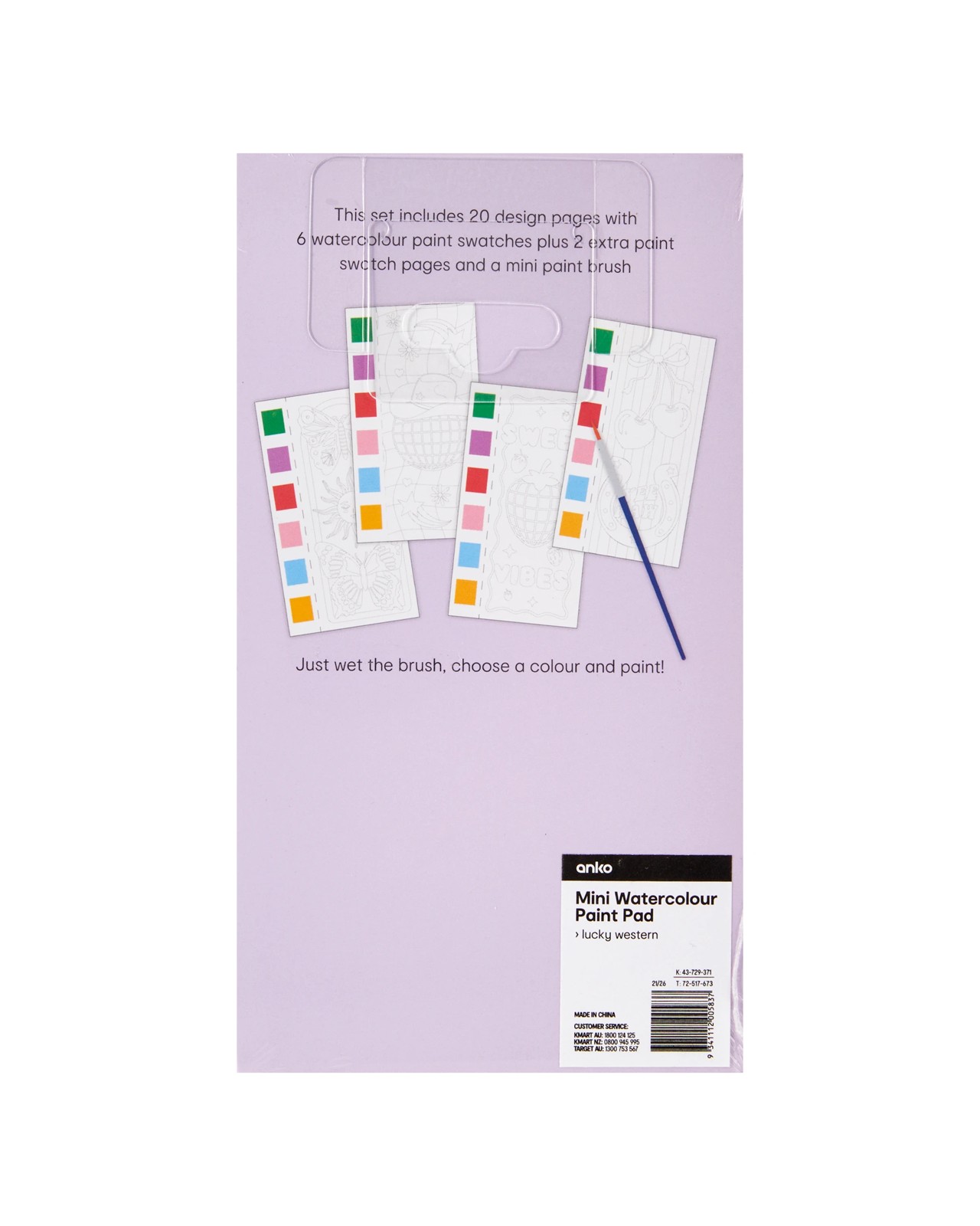 Anko Mini Watercolour Paint Pad - Lucky Western 5 of 5