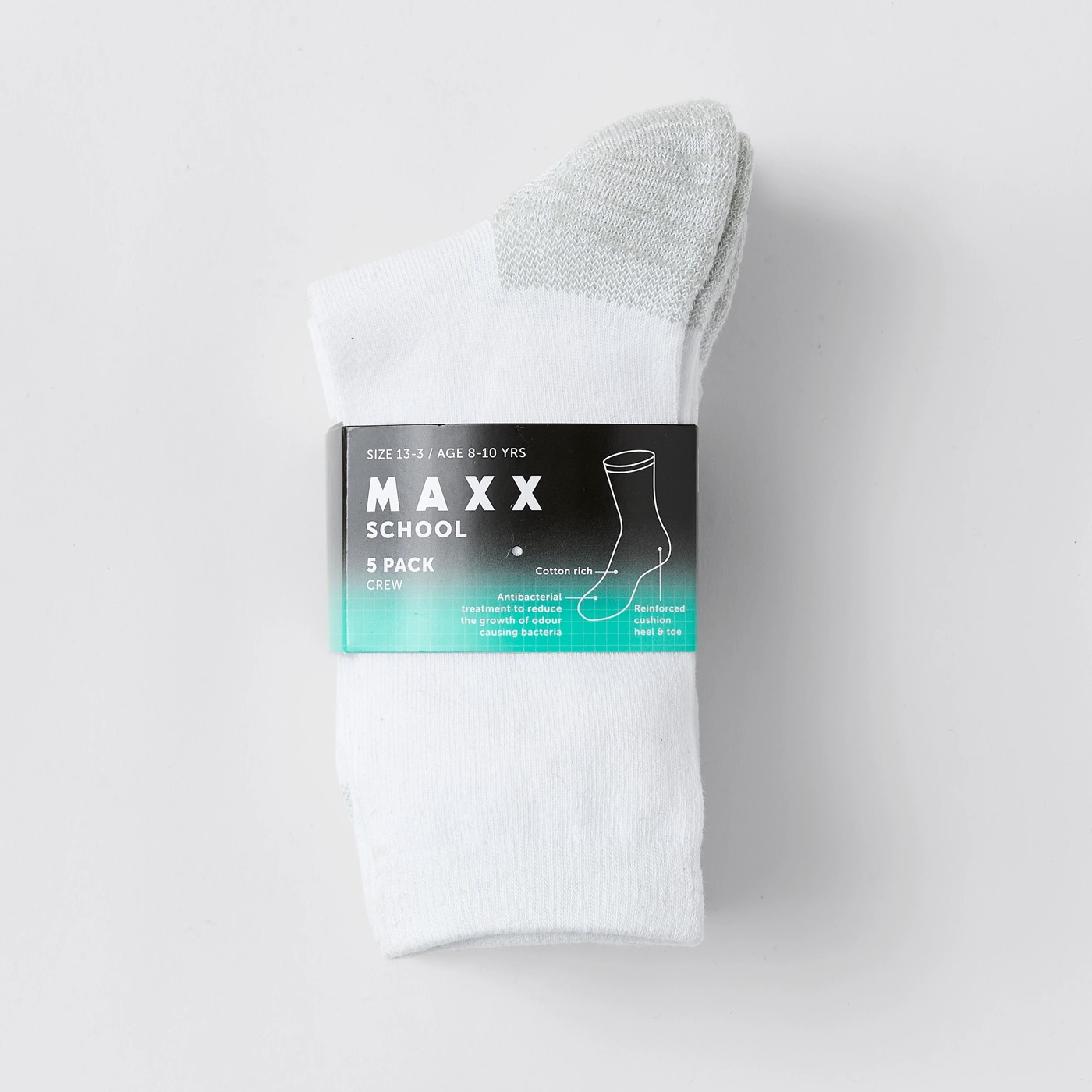 Maxx School Elevated Crew Sock 5 Pack 3 of 3