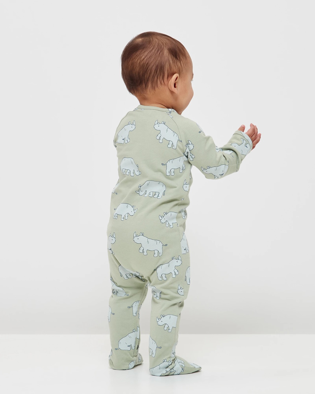 Baby Organic Cotton Print Zip Coverall 4 of 6