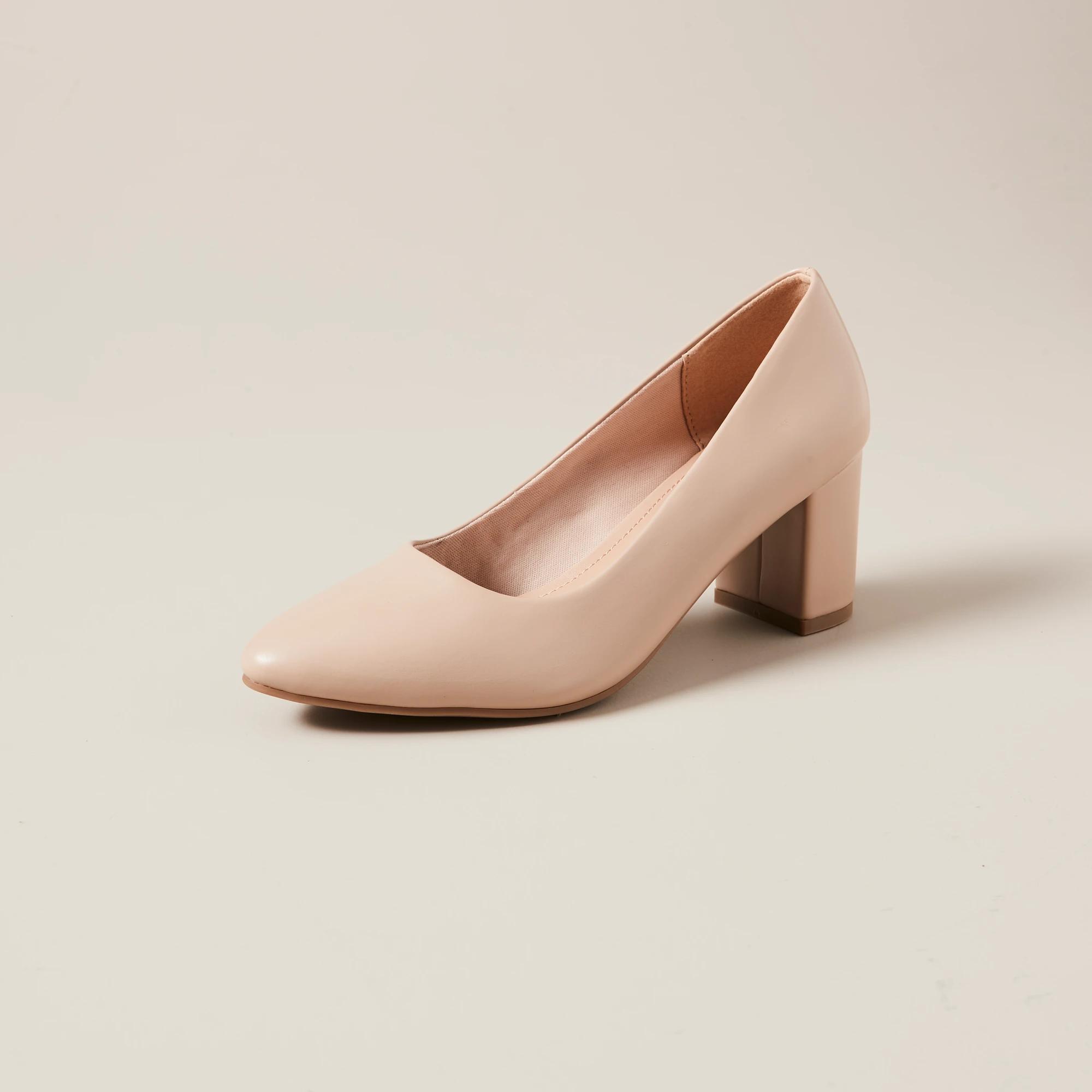 Nude colour block clearance heels