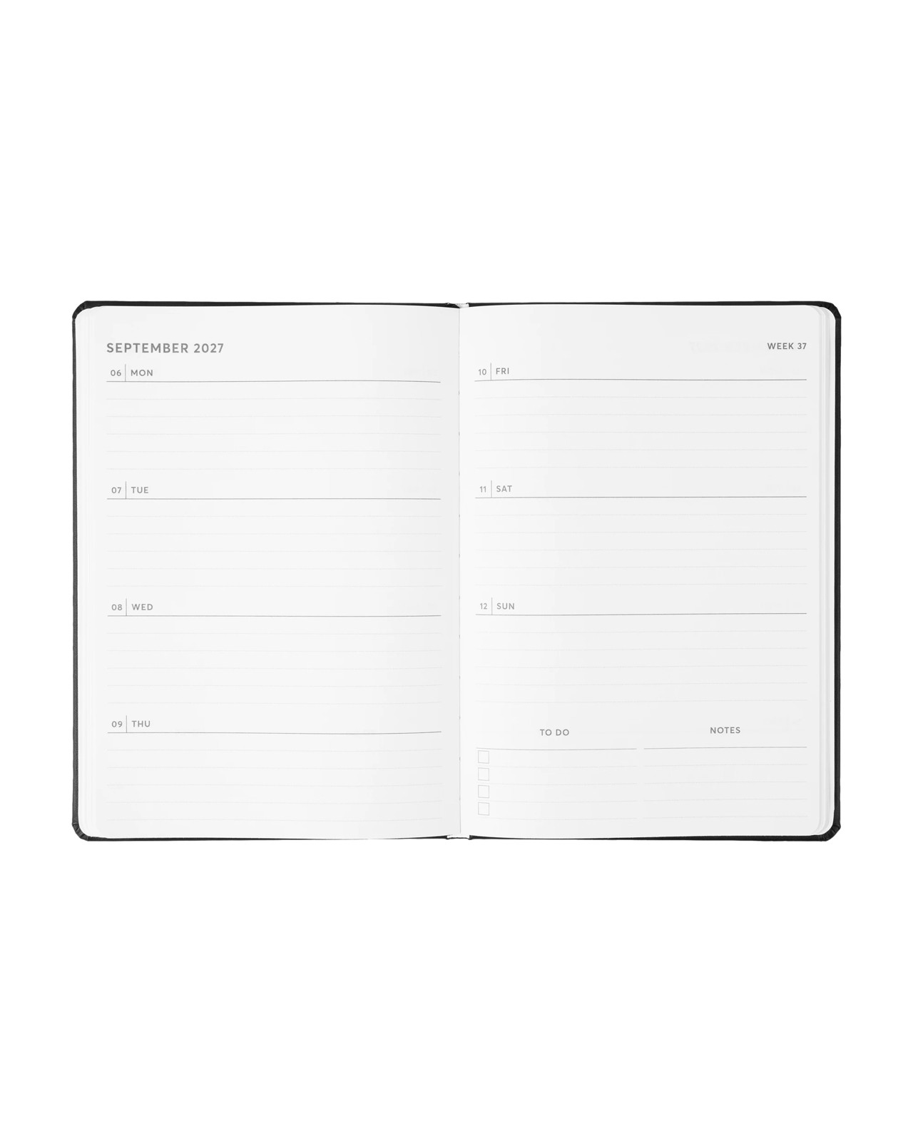 Anko 2027 Weekly Diary - Black 2 of 6