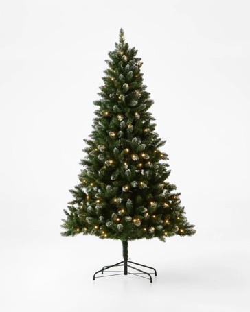 Anko 2.13m (7ft.) Flocked Pine Prelit Christmas Tree