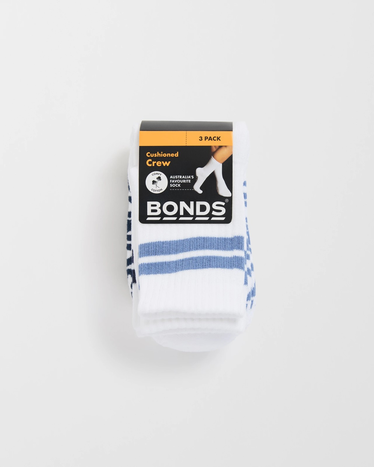 Bonds 3 Pack Cushioned Stripe Crew Socks  6 of 6