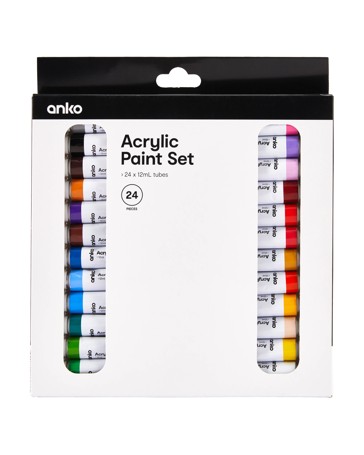 Acrylic Paints, 24 Pack - Anko